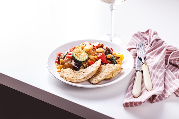 Тарелка с домашним блюдом